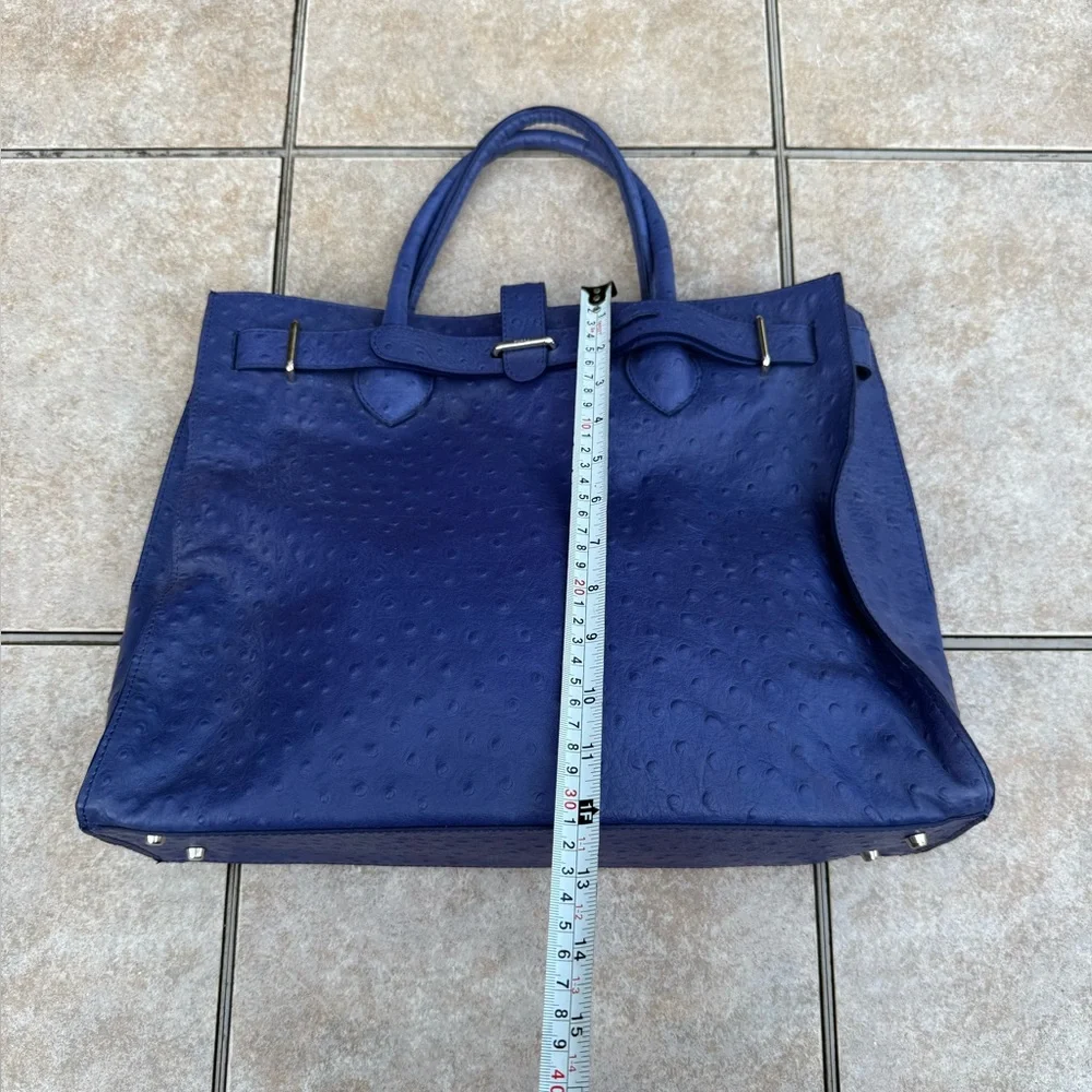 Furla Ostrich Print Leather Purse - Picture 5 of 14